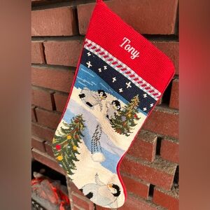 Festive LANDS END Christmas stocking for your “ Tony”🎄